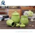 Großhandel Custom Green Ceramic Food Storage Kanister